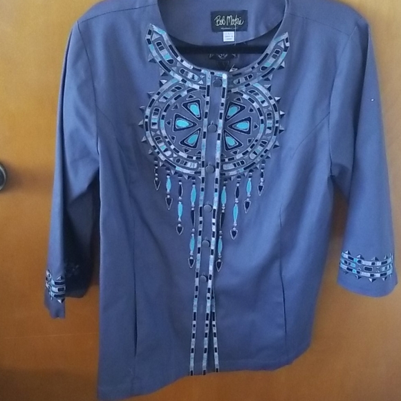 Bob Mackie Wearable Art Jacket - Picture 6 of 7